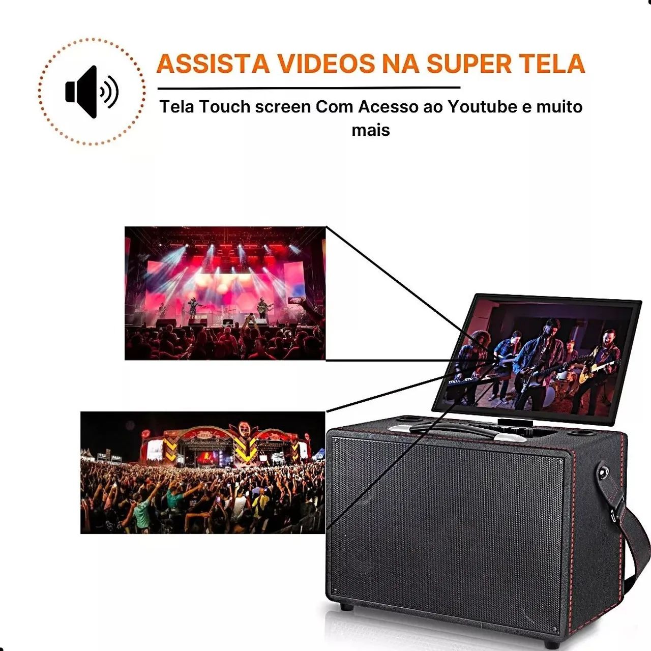 Caixa de Som Bluetooh com Display de Video Inova Tpm-12314
