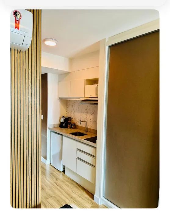 Studio novíssimo completamente mobiliado em Moemamoderno com varanda e armários - Foto 3