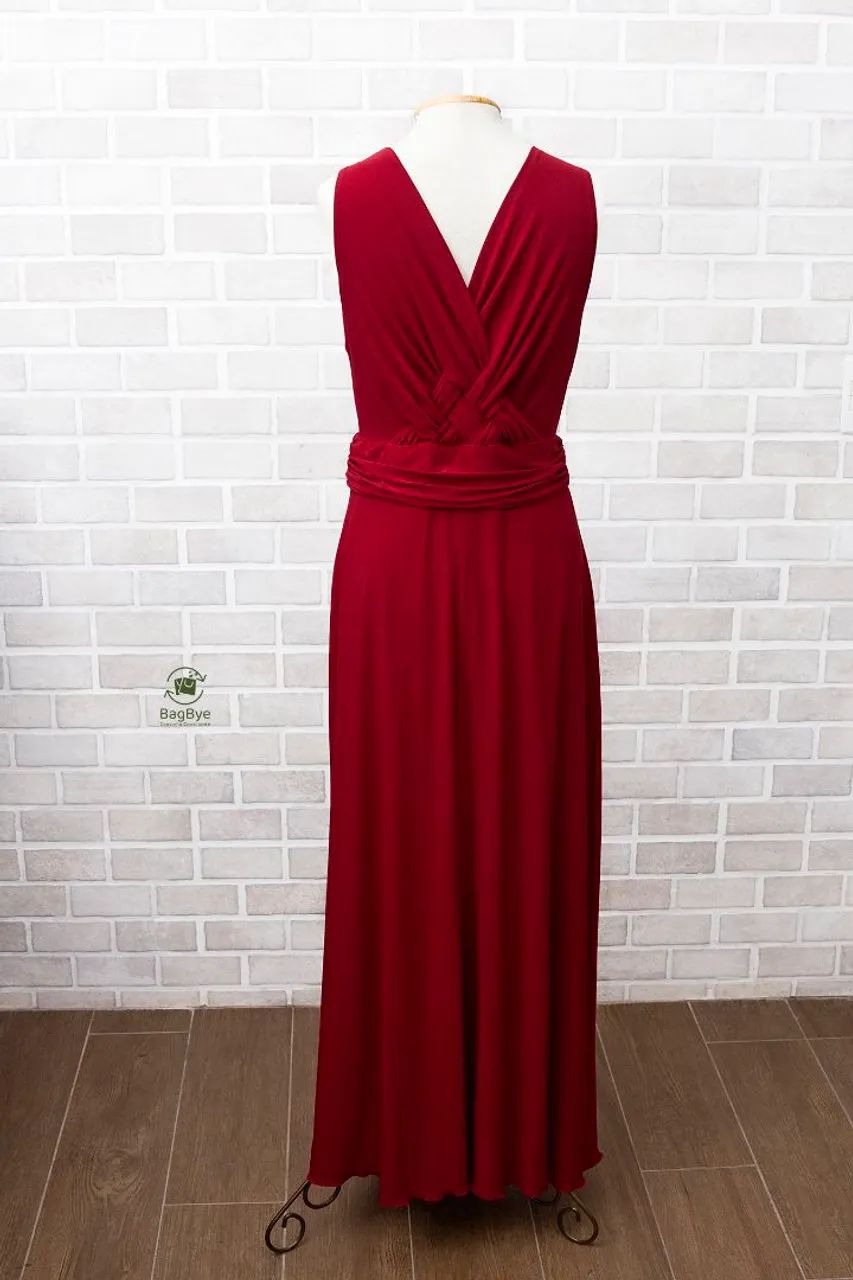Vestido regata bordô de malha longo - Foto 3