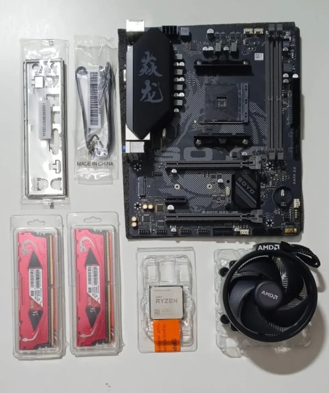 Placa-mae + Processador Ryzen + memoria ram dd4 - Kit pra montar seu pc