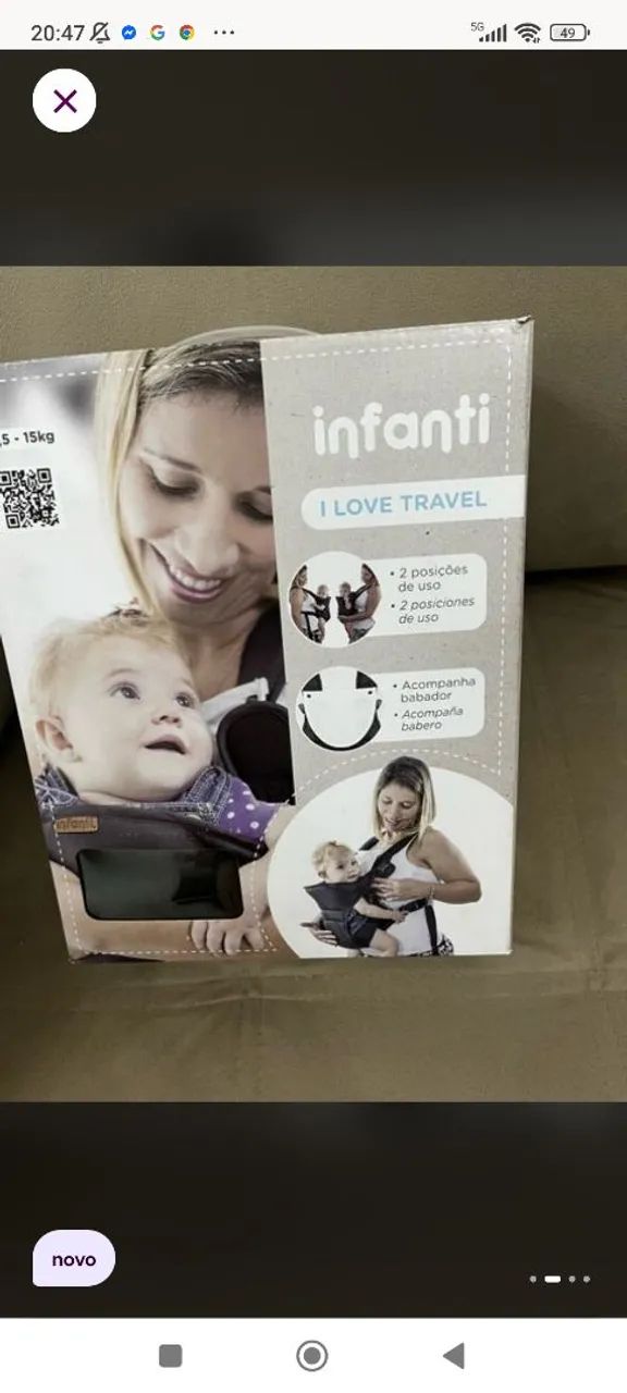 Canguru Infanti I Love Travel - Novo