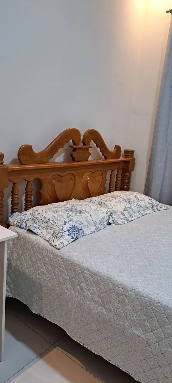 Cama de casal-madeira cerejeira - Foto 3