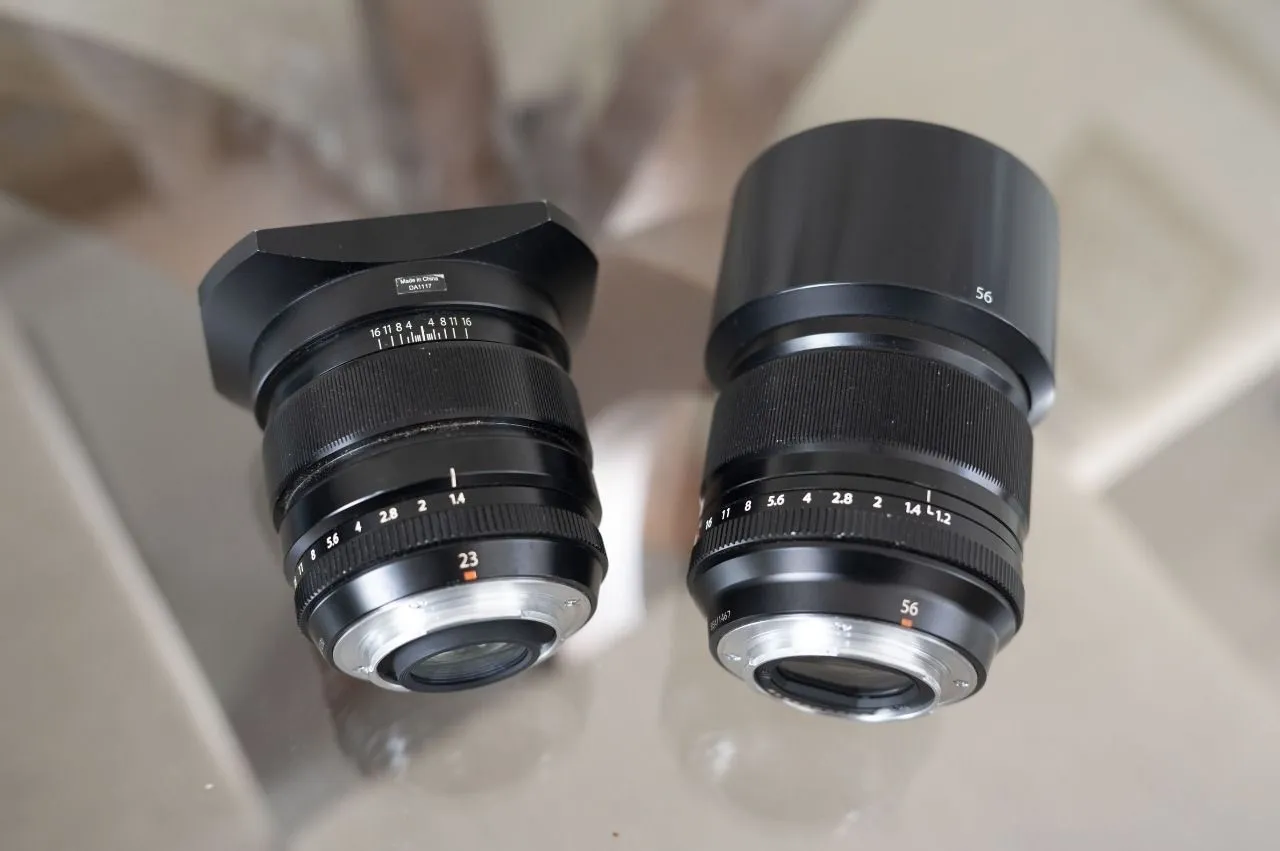 Lentes Fujifilm XF 23mm e 56mm