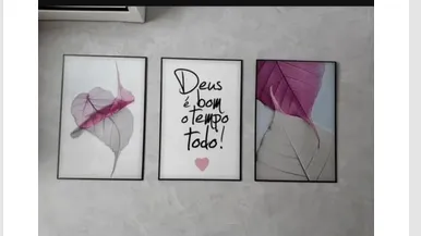 Trio quadros decorativo- 120 X 60cm