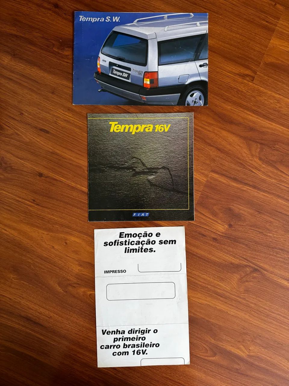 3 PROSPECTOS FOLDER FIAT TEMPRA RARIDADE 250,00 CADA! - Foto 2