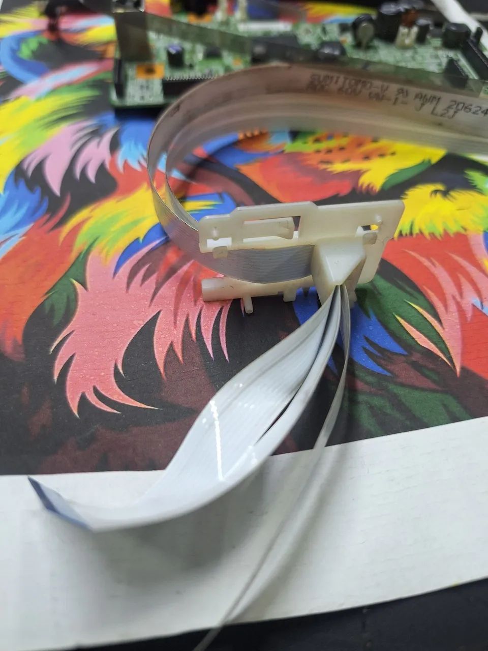 Placa lógica epson L355 incluso fonte, flat, fita ecolder e sensor - Foto 5