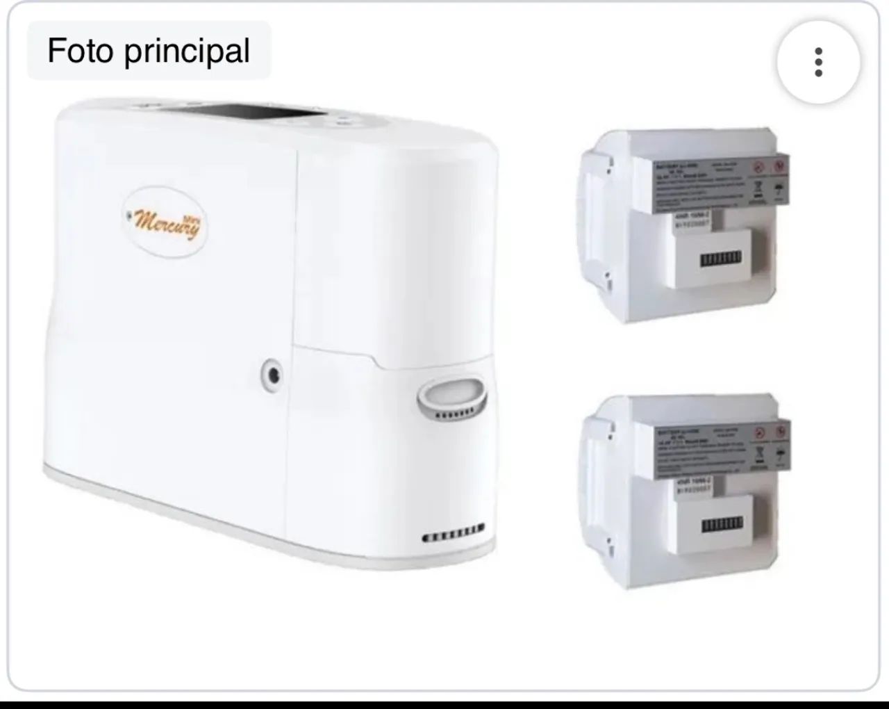 Concentrador de Oxigênio Portátil Mini Mercury com Bateria Extra - usado e revisado 