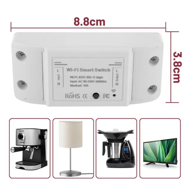 Interruptor Inteligente Wi-Fi Smart Switch 1 Canal - Compatível com Google Home, Alexa  - Foto 3