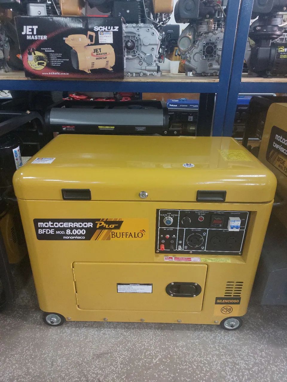 MOTOR GERADOR A DIESEL 8KVA MON 127/220V BFDE 8000 BUFFALO  - Foto 2