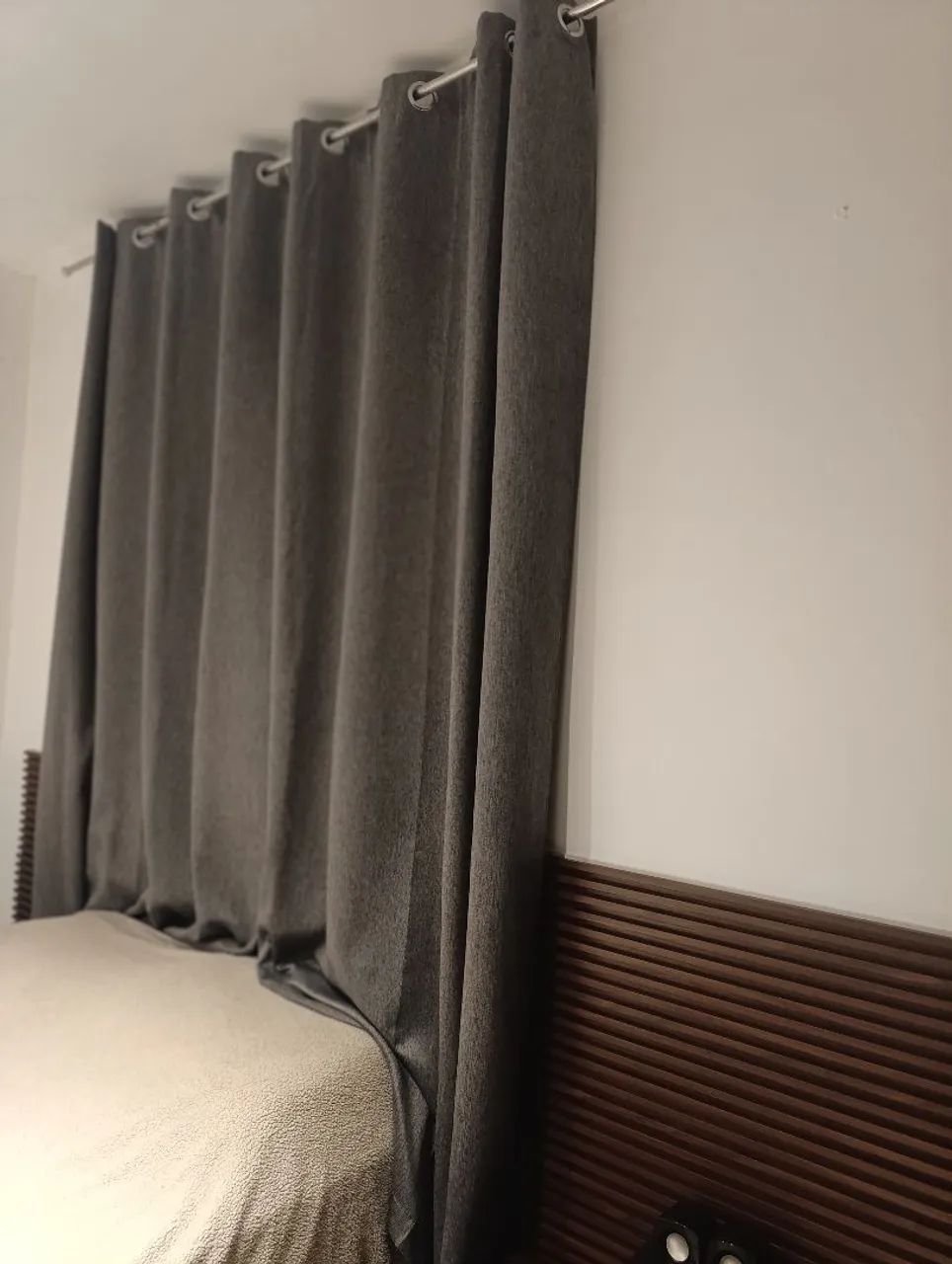 Cortina Cinza Escuro para Quarto com blackout . - Foto 3
