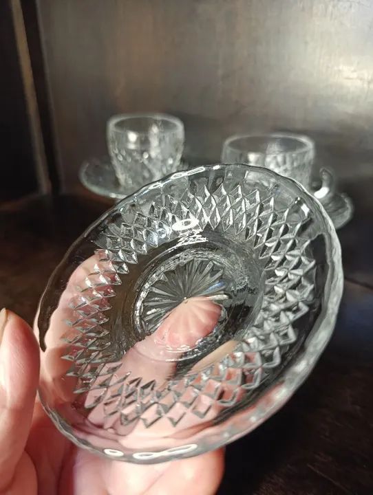 Jogo de xícara de café em vidro transparente - Foto 5