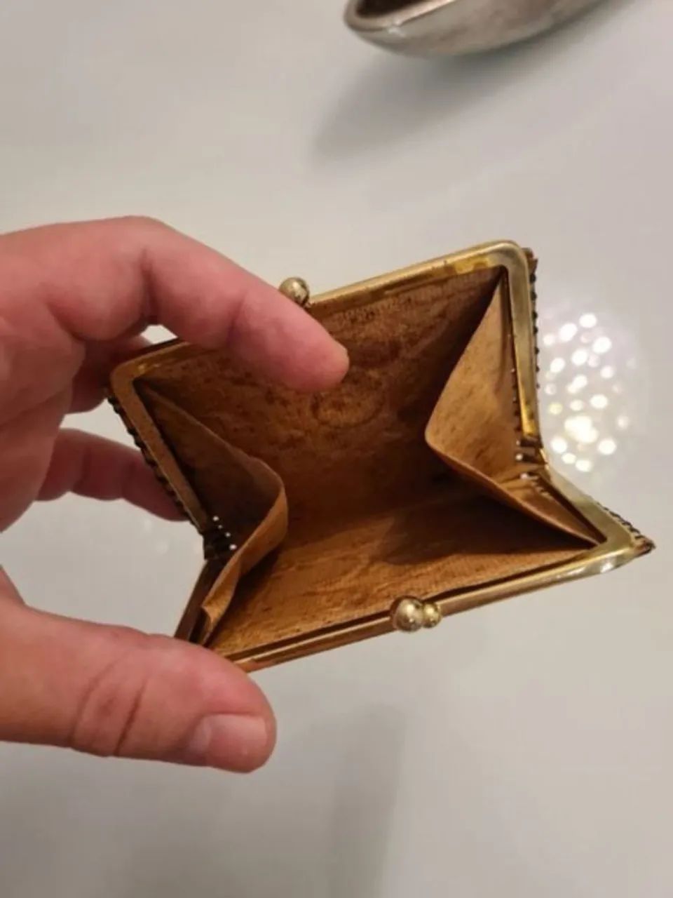 Porta moedas espanhol em couro legítimo vintage - Foto 3