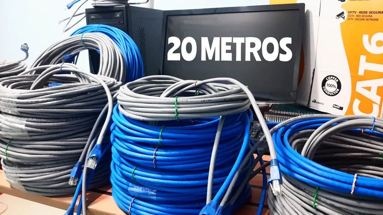 Cabo de rede CAT6 e CAT.5e 100% cobre 3m,5m,10m,15m,20m,25m,30m,35m,40m,50m ORIGINAL  - Foto 6