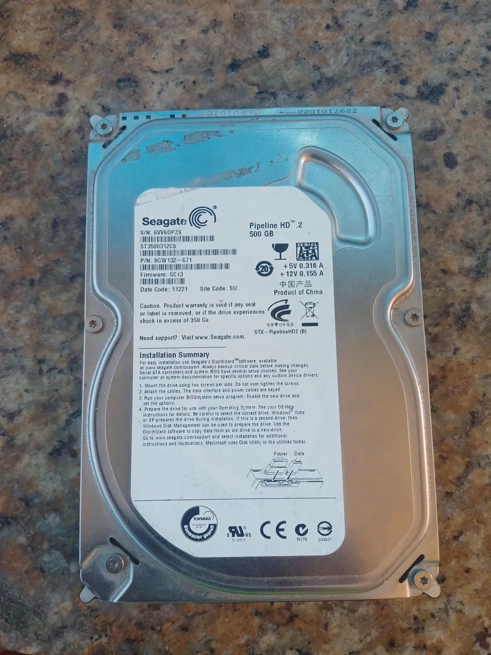 Hd sata 500GB