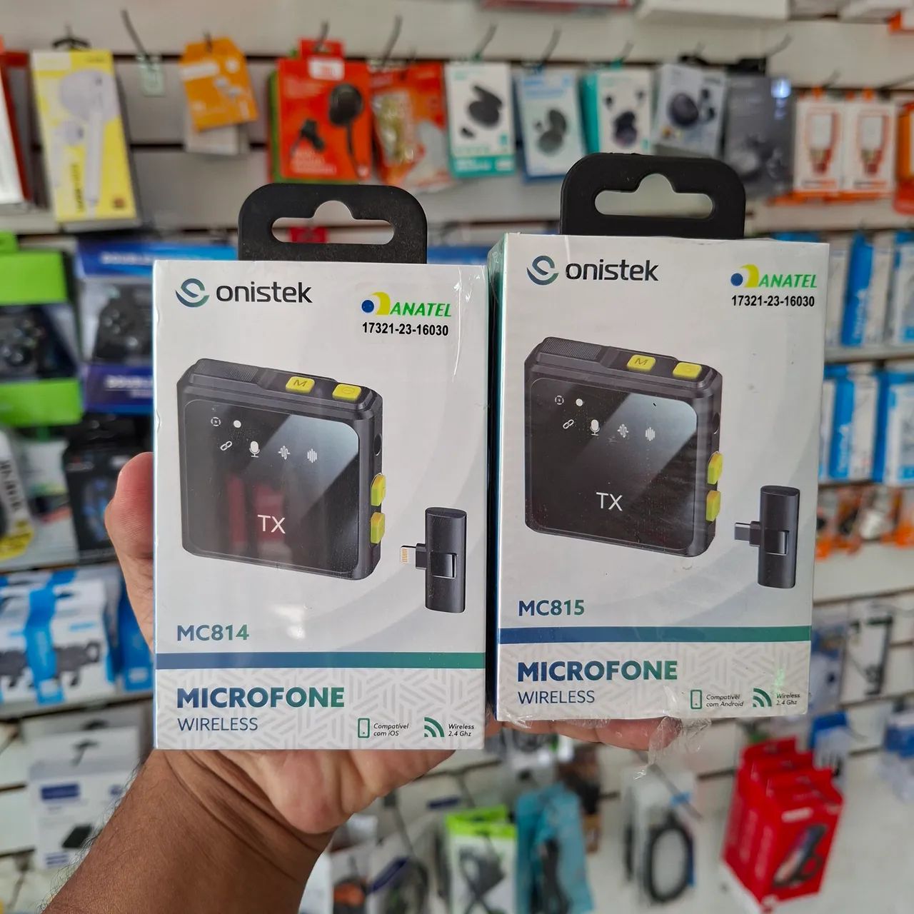 Microfone lapela profissional iphone e tipo C - entrega em slz e região 