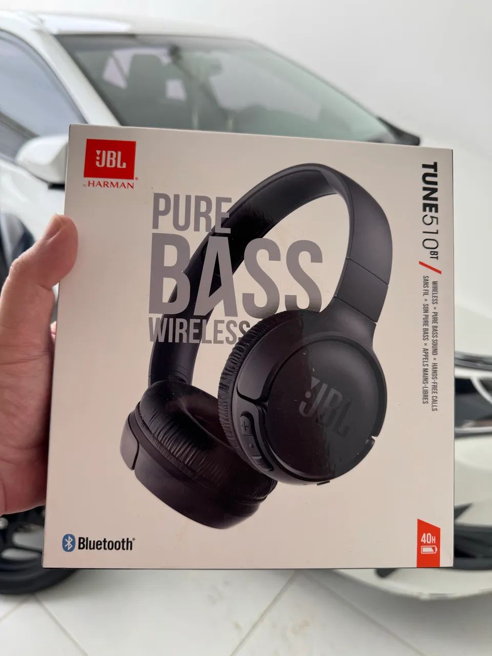 Fone De Ouvido Bluetooth Jbl Dobrável Tune 510bt Cor Preto