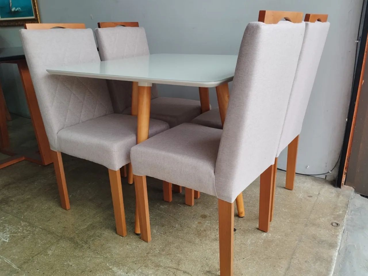 Conjunto Mesa de Jantar com 4 Cadeiras madeira 
