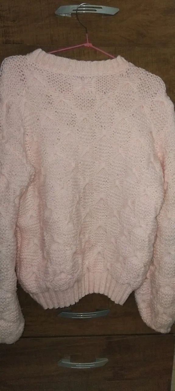 Blusa linda  tricô rosa  - Foto 5