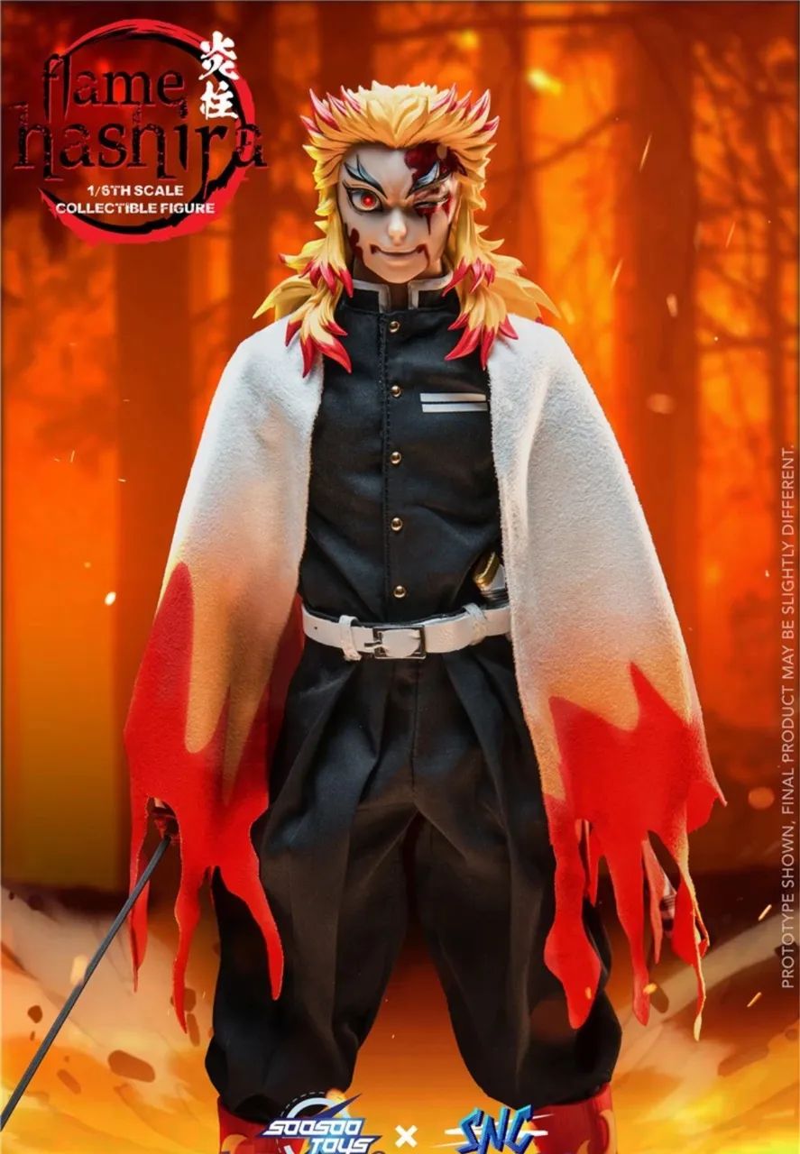 Soosootoys Demon Slayer escala 1/6 Rengoku Kyoujurou tipo hot Toys
