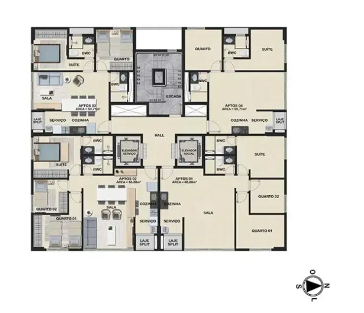 PLANTA 50m²