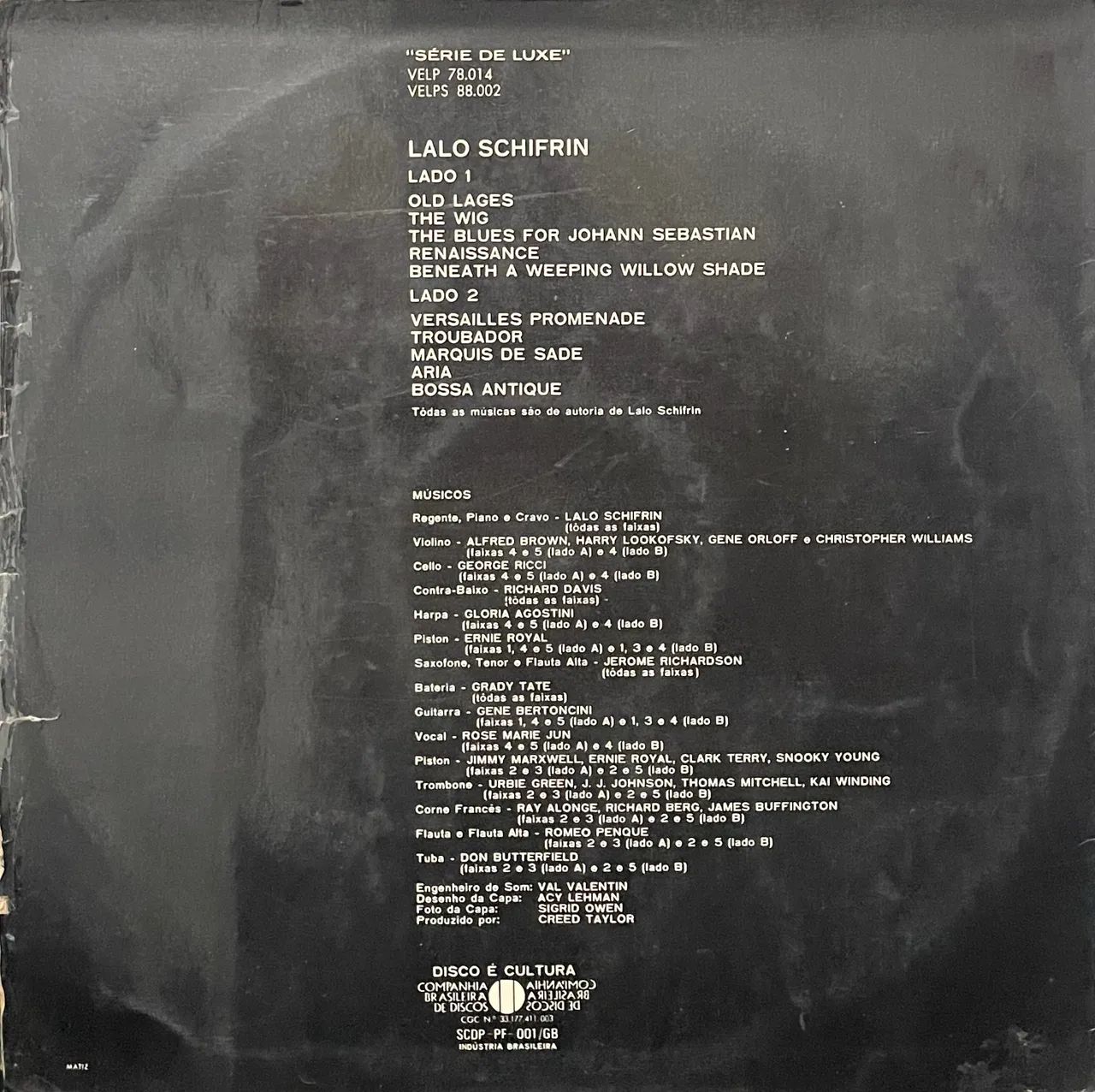 Lado Schifrin Memory of Marques de Sade 1970 Lp Vinil - Foto 2