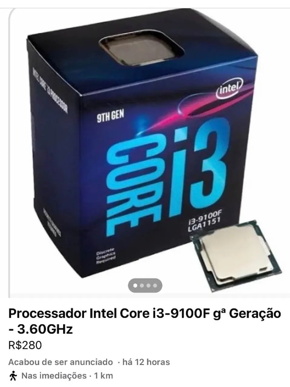 Processador Intel Core i3-9100F gª Geração - 3.60GHz - Foto 2