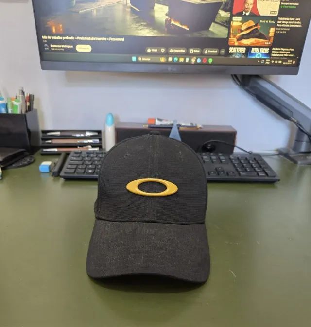 boné oakley aba curva preto
