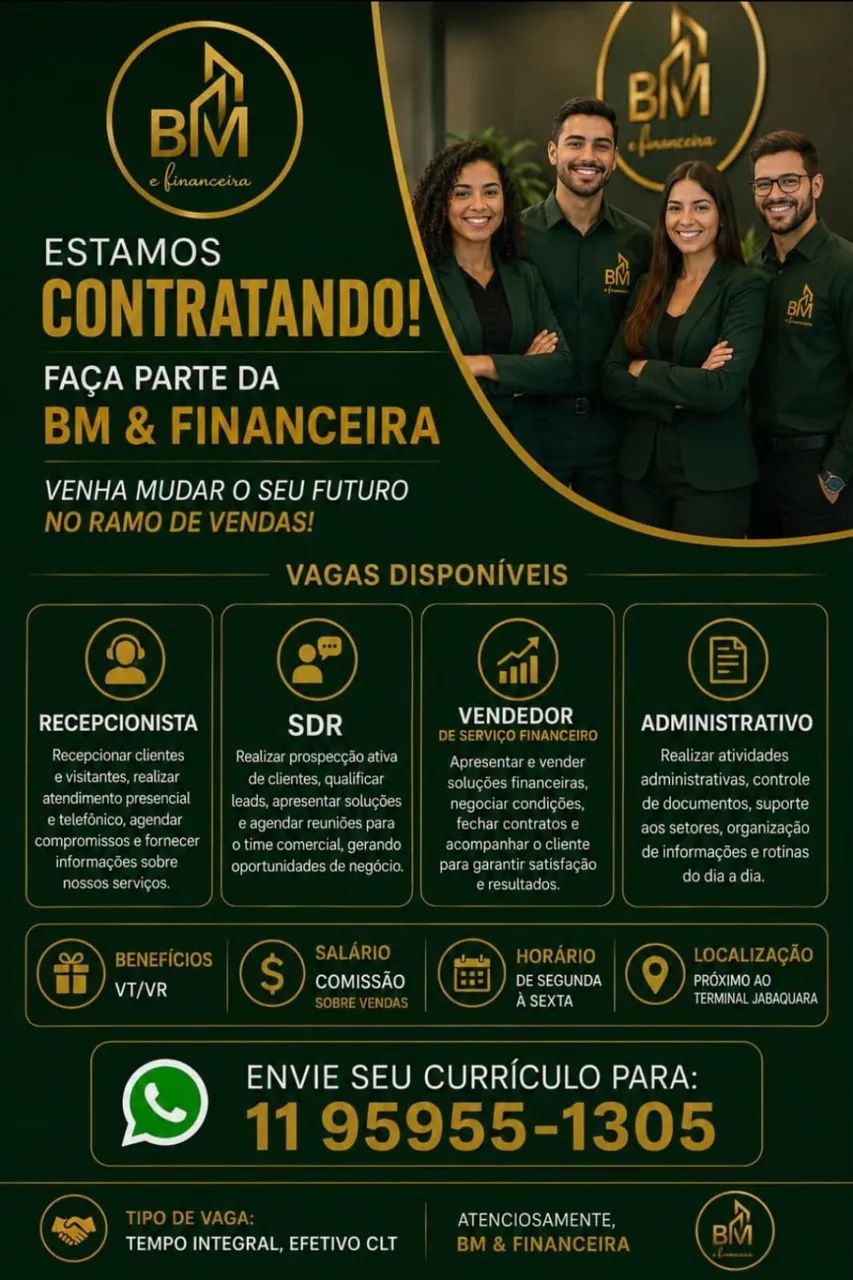 VAGA DE EMPREGO JABAQUARA 