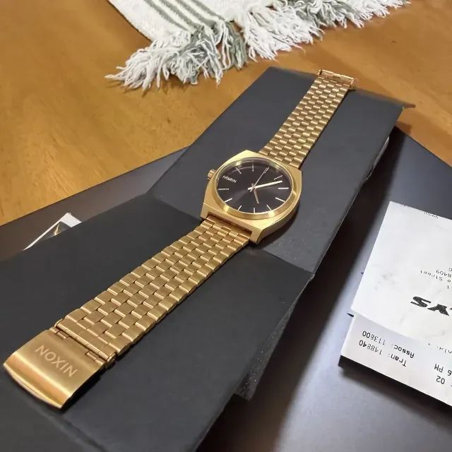 Relógio Nixon Time Teller gold black dial original perfeito - Foto 4