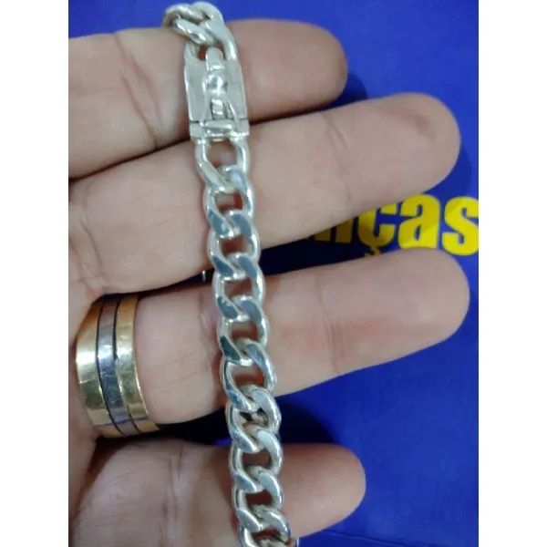 Pulseira Prata 950 de Lei Maciça 40 Gramas 7 mm - Foto 3