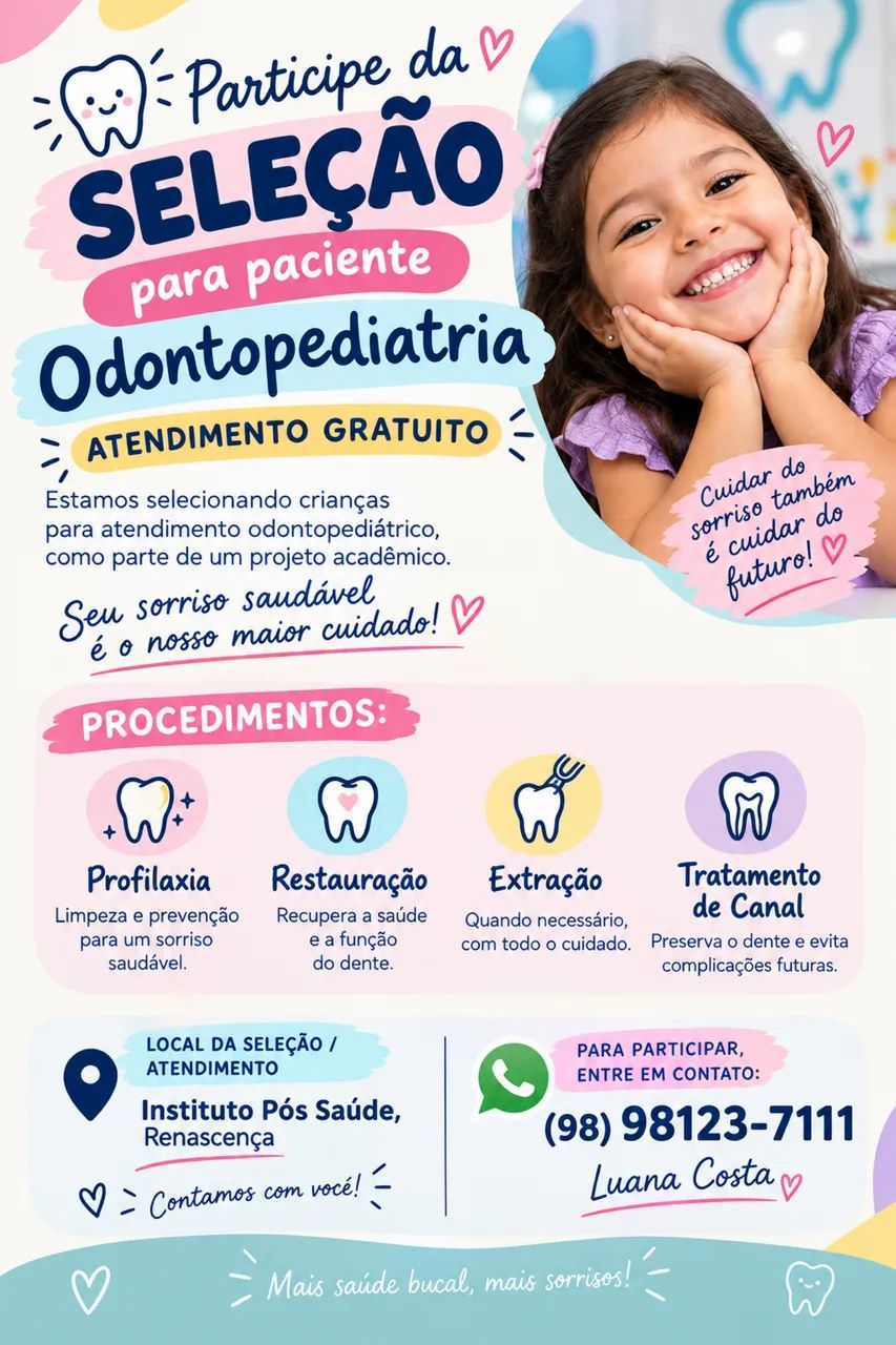SELEÇÃO DE PACIENTES - ODONTOPEDIATRIA