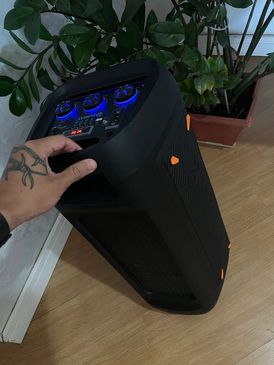 Caixa De Som Portatil Sumay Light Box 800W Bluetooth - Foto 5