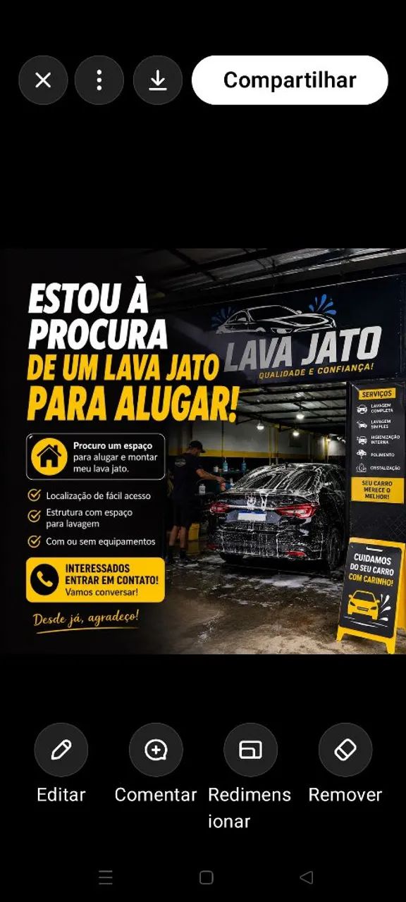 A procura de um ponto de lava jato 