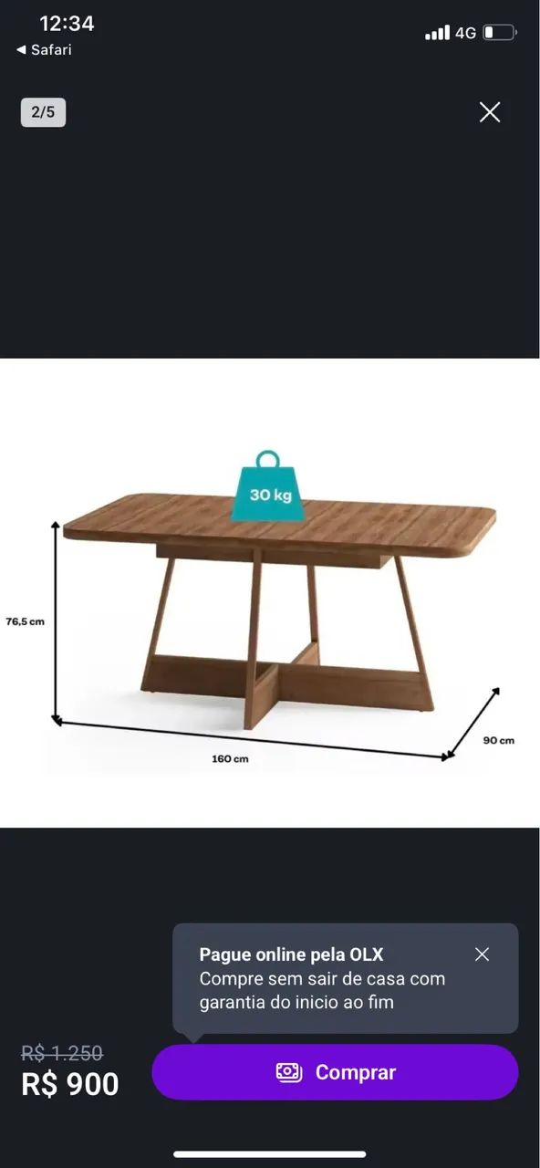 Mesa moderna com 6 cadeiras - Foto 4