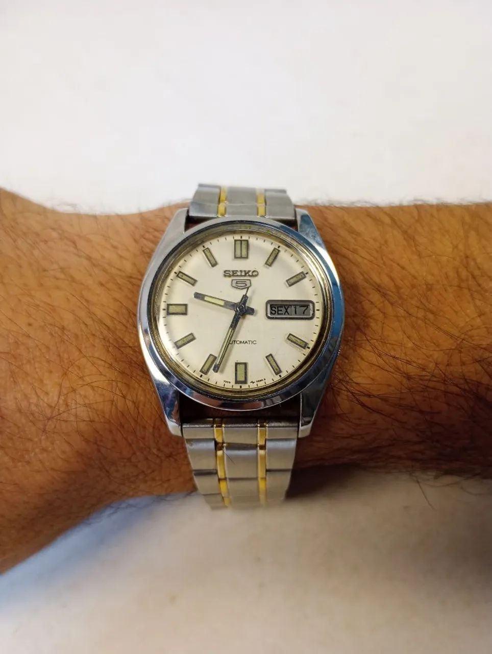 Relógio Seiko 5 Automático Vintage - Funcionando Perfeitamente