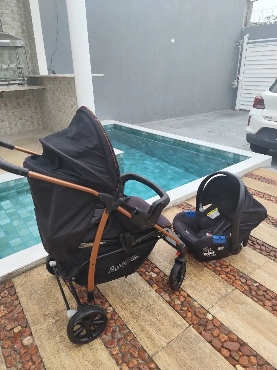 Carrinho com bebê conforto  - Foto 2
