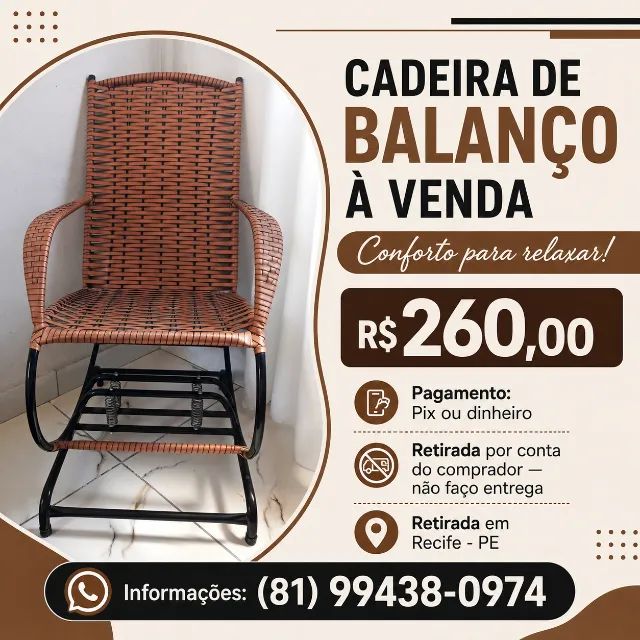 Vendo cadeira de balanco