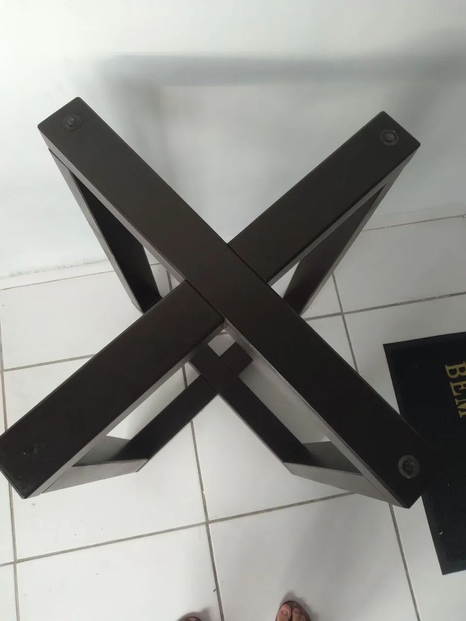 Base de madeira para mesa de vidro - Foto 2