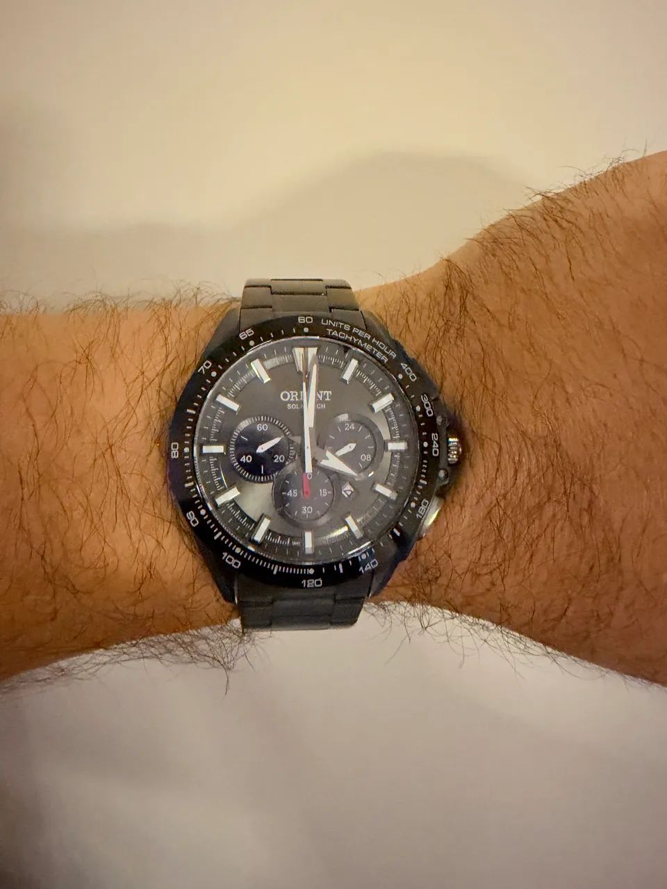 Relógio Orient Solartech Cronógrafo XL MYSSC018 G1GX