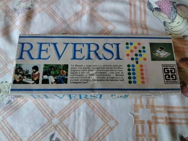 Reversi Grow Jogo Tabuleiro Antigo da Grow Completo e Raro