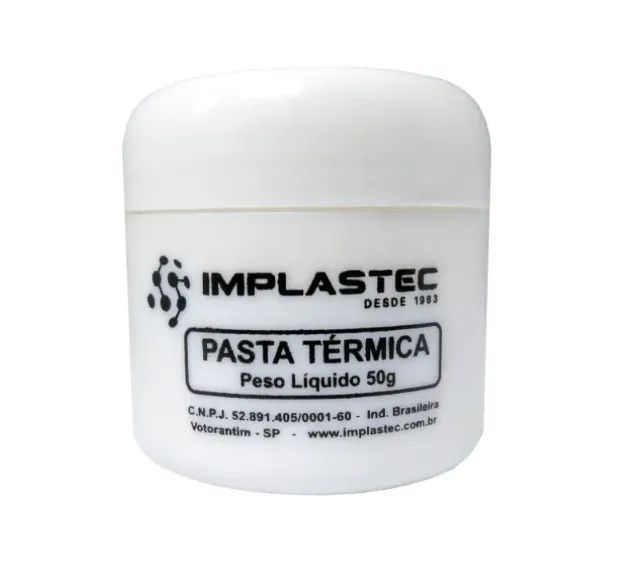 Pasta Térmica de Silicone Branca 50g Pote Implastec (Entrego)