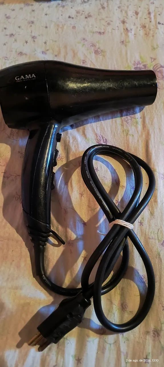 Secador de cabelo Gama funcionando perfeitamente