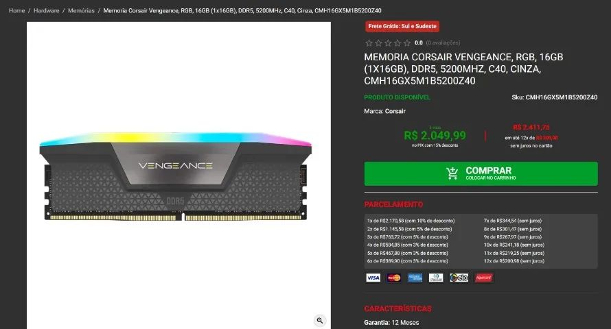 64GB Corsair Vengeance RGB White DDR5 5200MHz (4x 16GB) - Foto 3
