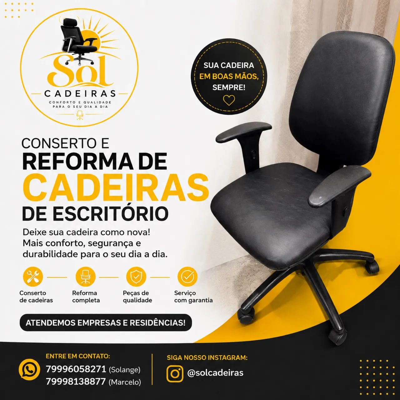CONSERTO E REFORMAS DE CADEIRAS