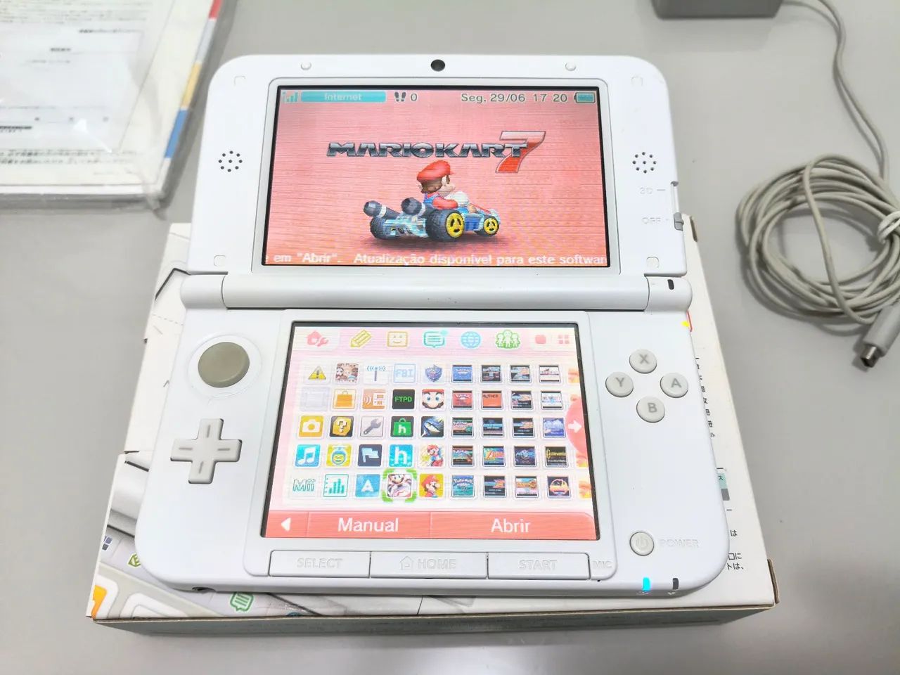 Nintendo 3DS XL (LL) Mint White - Desbloqueado - Consoles de Vídeo