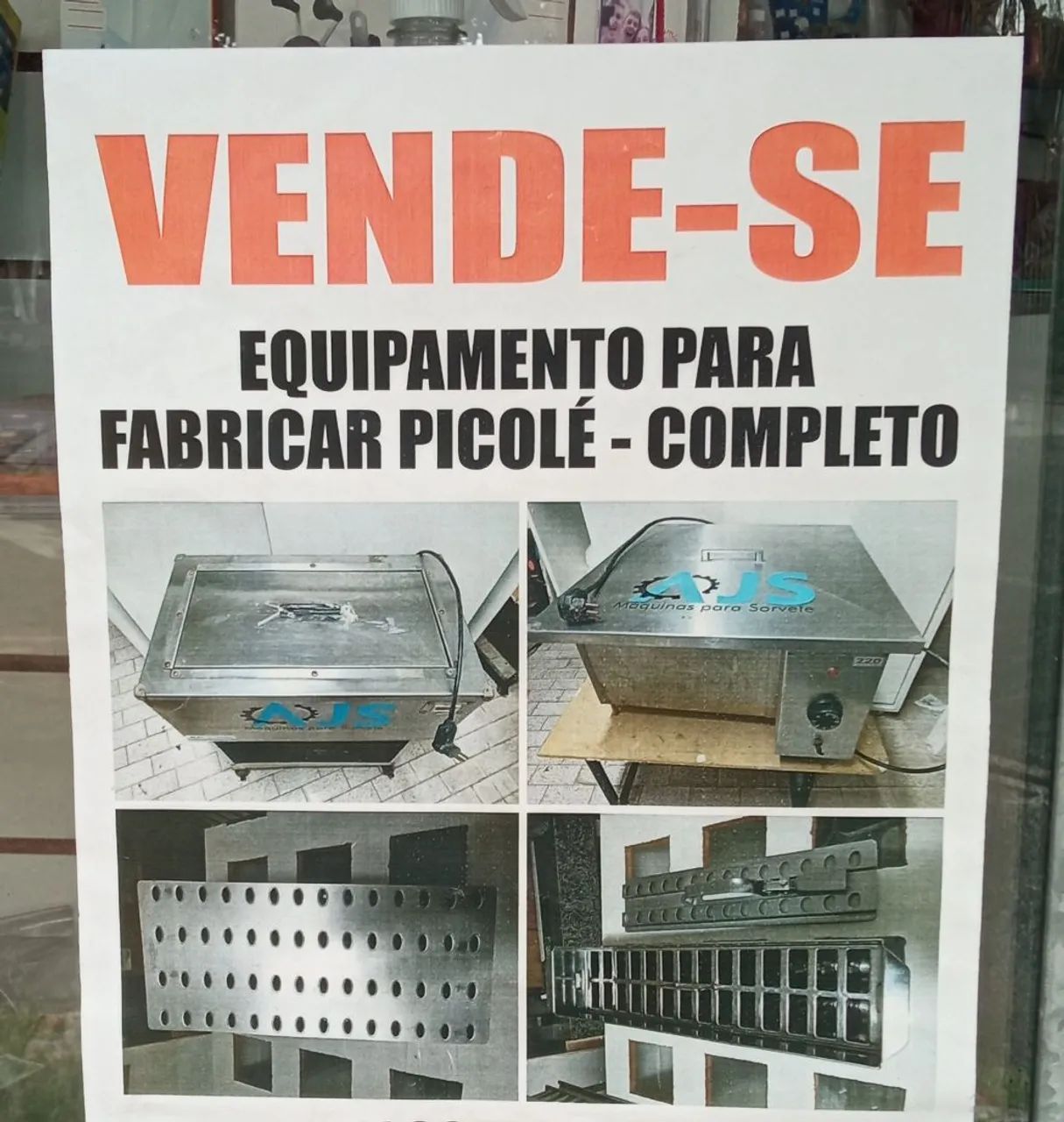 Vende-se equipamento para fabricar picolé 