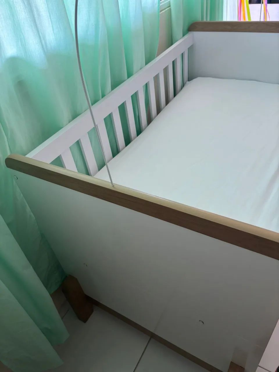 Berço Padrão Branco e Jequitibá Henn Ternura - Foto 3