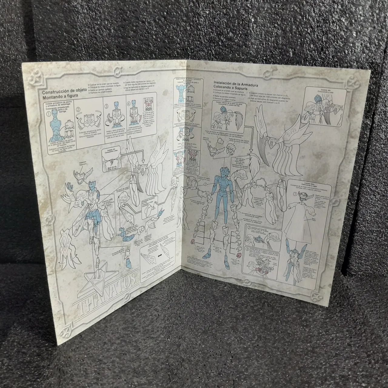 Manual + Adesivo Thanatos 1.0 Bandai Cloth myth saint seiya