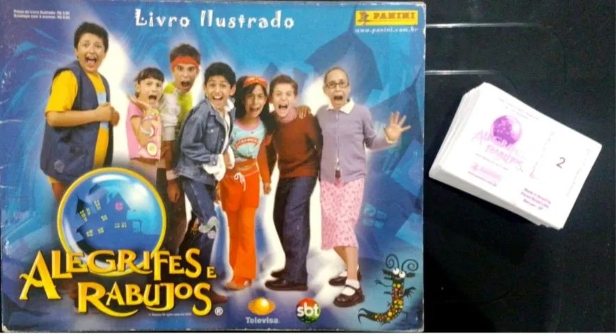 Álbum Alegrifes e Rabujos vazio + 116 figurinhas soltas para colar 