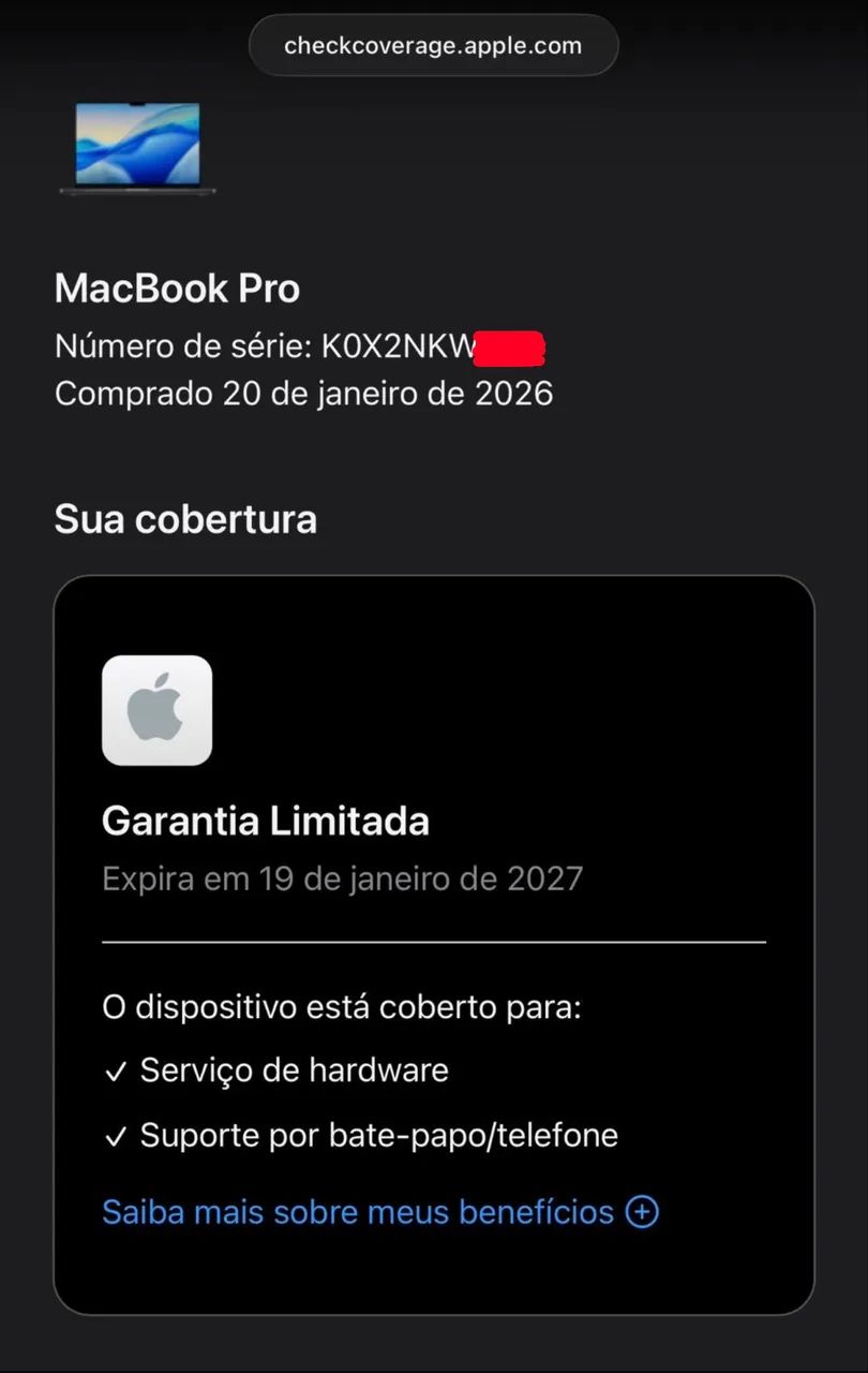 Macbook pro m5 14 polegadas 16gb / 512gb apenas 12 dias de ativação, 2 ciclos ( 16 / 512 ) - Foto 2
